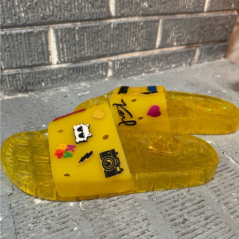 Size 8 / Karl Lagerfield Paris Yellow / Woman’s Sandals